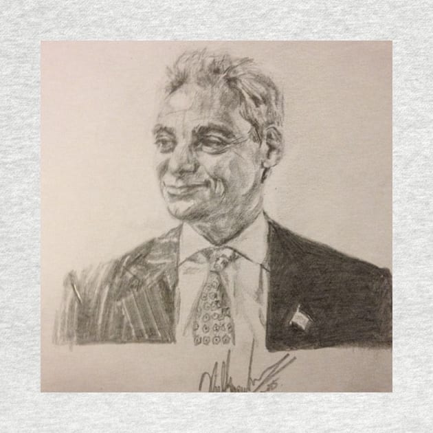 RAHM EMMANUEL PORTRAIT IN PENCIL by billyhjackson86